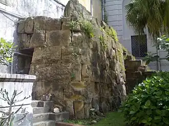 Mur grec à l'Université de Naples - Frédéric-II.