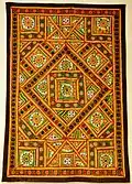 Broderie murale, Udaipur, Rajasthan, Inde