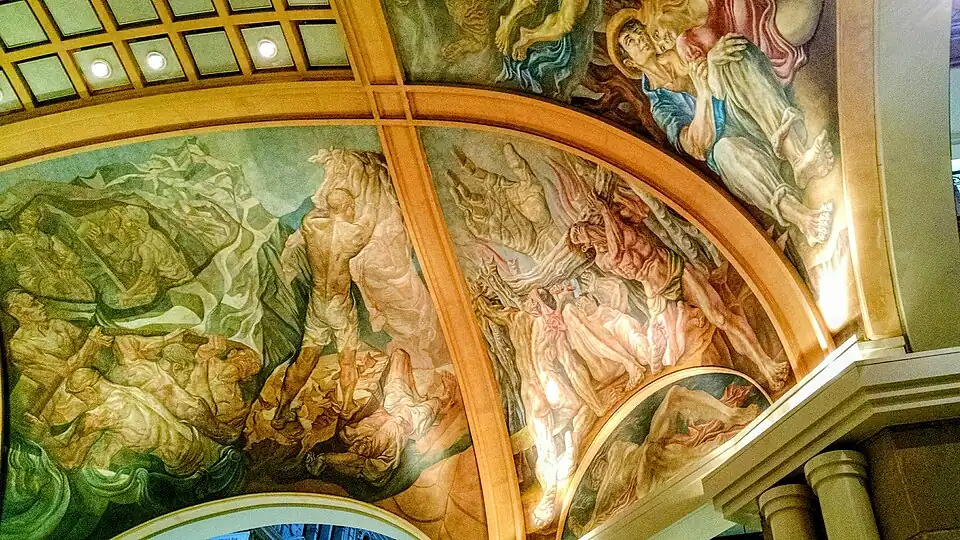 Détail d'un plafond des Galerías Pacífico (es) à Buenos Aires.