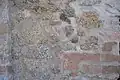 Camini, mur mixte, détail.