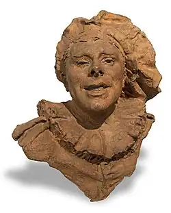 Buste de Coquelin Cadet en Mascarille, 1891 - Terre cuite