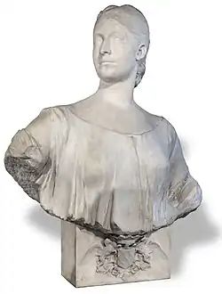 Buste de la marquise de Mari 1875 - marbre