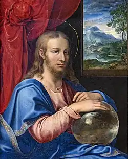 Le Christ sauveur du monde tempera sur bois Musée Ingres-Bourdelle Montauban.