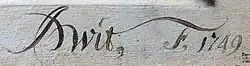 signature de Jacob de Wit
