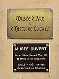 Musée d'art et d'histoire locale de Montluel.