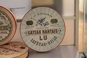 Boites pour gâteau nantais LU du musée d'histoire de Nantes.