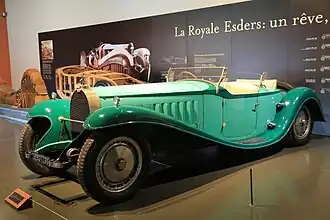 Bugatti Royale Roadster Esders, reconstitué par les frères Schlumpf.