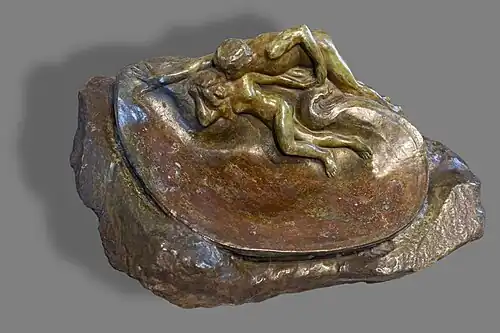 La Perle et le chercheur, bronze,
