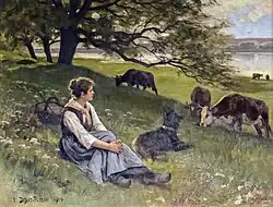 La vachère, 1910,  musée du Vieux Toulouse.