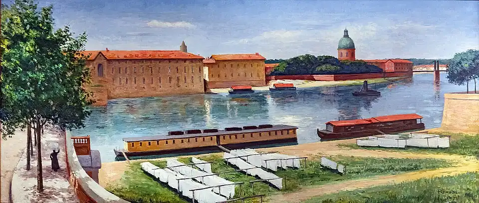 Le Port de la Daurade, les bains chauds et les bateaux-lavoirs par François Gauzi