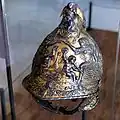 Bourguignotte italienne à l'antique du roi Henri II conservée au musée de l'Armée. Première moitié du XVIe&nbsp;siècle.