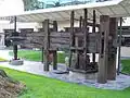 Pressoir « à bascule » ligure du XVIIe&nbsp;siècle au Museo dell'Olivo (Imperia Italie).