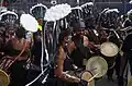 Groupe de musiciens pendant le carnaval