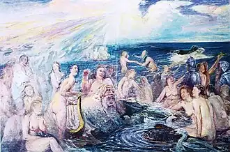 Dans le royaume d'Ahti peint par Elias Muukka (1934).