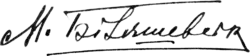 signature de Mikola Biliachivski