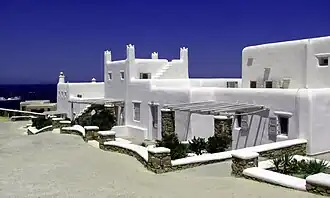 Exemple de patrimoine immobilier de l'architecture cycladique