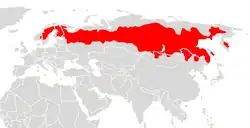Aire de répartition du Lemming de forêt