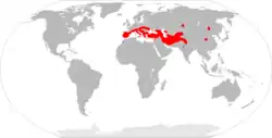 Aire de répartition du Petit Murin