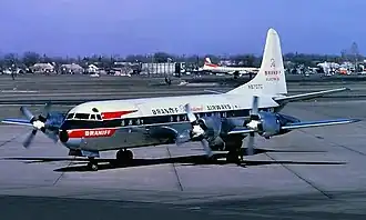 N9707C, l'appareil impliqué dans l'accident, ici à l'aéroport de Dallas Love Field en 1962.