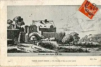 Vieux moulin à eau, au XVIIIe&nbsp;siècle, sans doute sur le Croult.