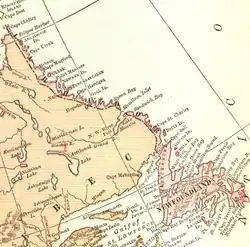 carte de Terre-Neuve en 1912