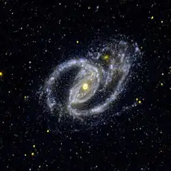 NGC 1097 en ultraviolet par le télescope spatial GALEX.