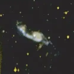 NGC 6845 imagé par le télescope spatial GALEX (ultraviolet).