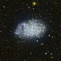 NGC 7793 vue dans le domaine des ultraviolets par le télescope spatial GALEX.