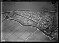 Vue aérienne de la ville entre 1920 et 1940.