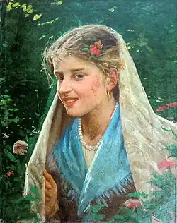 Jeune femme au voile blanc, 1878.