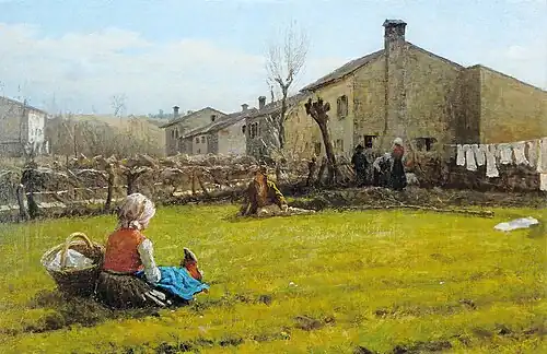 Vie quotidienne à San Zenone, c.1890.