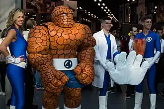 Cosplay des Quatre Fantastiques.