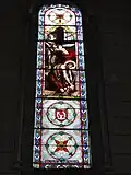 Vitrail, décapitation de Saint Jean Baptiste.