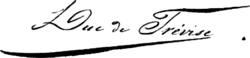 signature de Napoléon Mortier de Trévise