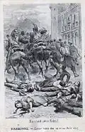 Charge de la cavalerie lors des journées des 19 et 20 juin 1907.