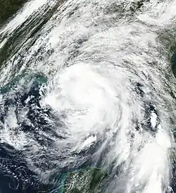Ouragan Nate à son apex le 7 octobre à 18 h 42 UTC
