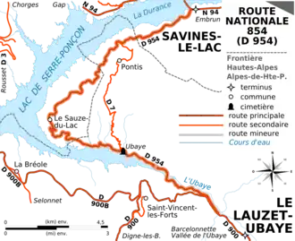 Carte de la route.