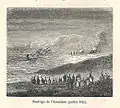 Naufrage de l'Aventure en juillet 1825 (gravure, 1877).
