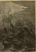 Le Nautilus dans le détroit de Gibraltar.