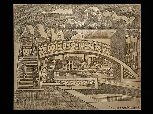 L'Ancien pont de la Princesse à Molenbeek-Saint-Jean, 1934Bibliothèque royale de Belgique
