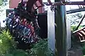 Le train à la sortie du tunnel.