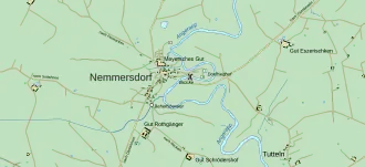 Carte d'une ville sur fond vert