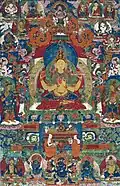 Thangka avec Prajnaparamita. Représentation népalaise de la fin du XVIIe siècle.