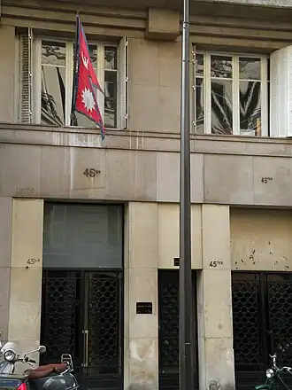Vue de la mission diplomatique