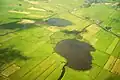 Paysage vu du ciel, près de Zuiderwoude.