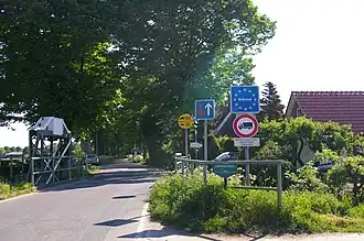 Entrée sur le territoire néerlandais à Netterden.