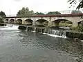 L'Ornain, le pont, avant arasement du radier en 2024,.