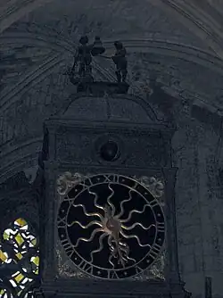 L'horloge du XVIe&nbsp;siècle (vue de près).