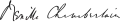 Signature de Neville Chamberlain