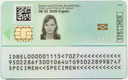 Carte d'identité belge